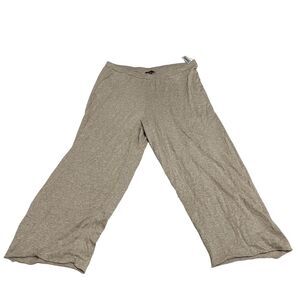 Eileen Fisher Women's Wide Leg Pants Beige Organic Cotton Size Large
